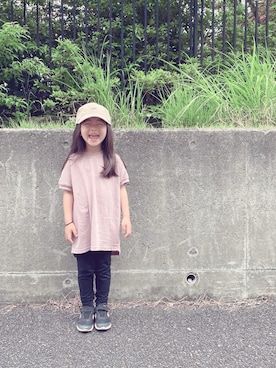 「アイテム（レギンス/スパッツ）」を使った、Kuru☺︎さん（キッズ・100cm）の春コーディネート