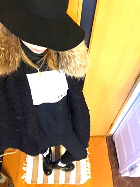 「NICE CLAUP（ナイスクラップ）のアイテム（その他アウター）」を使った、PINOさん（レディース・160cm）の冬コーディネート