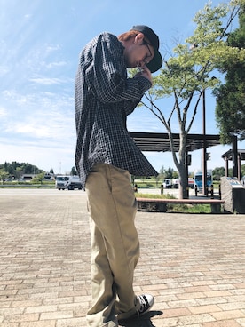 「彼氏の服」｜PINOさん（レディース・160cm）の秋コーディネート