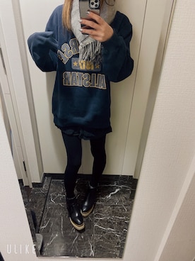 「Acne Studios（アクネストゥディオズ）のACNE STUDIOS CANADA マフラー（マフラー）」を使った、PINOさん（レディース・160cm）の冬コーディネート