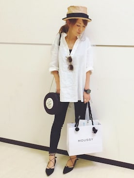 「MAISON DE REEFUR（メゾンドリーファー）のアイテム（ハット）」を使った、おまゆさん（レディース・156cm）の春コーディネート