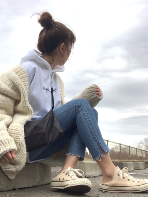 おまゆ is wearing TODAYFUL "Hand Knit Cardigan"