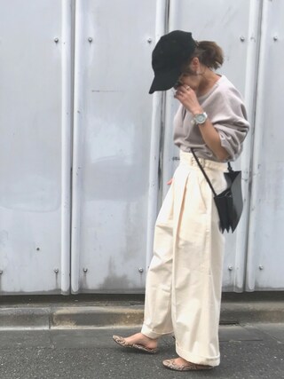 おまゆ is wearing BEAUTY&YOUTH UNITED ARROWS "＜6(ROKU)＞DOUBLE FACE PULLOVER/ｶｯﾄｿｰ"