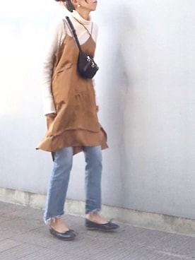 「Littlesuzie」｜「アイテム（バッグ）」を使った、おまゆさん（レディース・154cm）の春コーディネート
