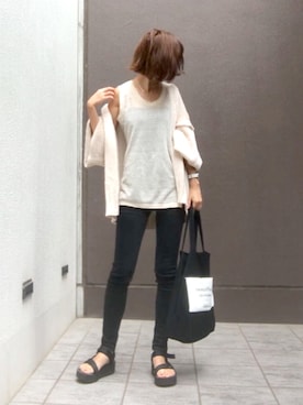 「Teva（テバ）のTeva / プラットフォーム ユニバーサル（サンダル）」を使った、おまゆさん（レディース・155cm）の夏コーディネート