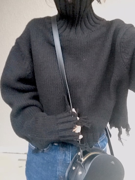 「MOUSSY（マウジー）のMVS SKINNY（デニムパンツ）」を使った、おまゆさん（レディース・154cm）の秋コーディネート