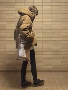 「TODAYFUL（トゥデイフル）のLUKE's Denim（その他パンツ）」を使った、おまゆさん（レディース・154cm）の冬コーディネート