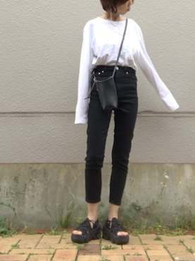 「ウエストイン」｜おまゆさん（レディース・154cm）の春コーディネート