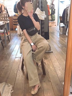 「TID　Watches　（ティッド　ウォッチ　）のアイテム」を使った、おまゆさん（レディース・154cm）の春コーディネート