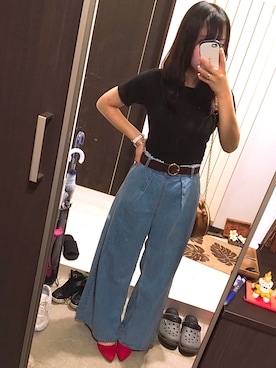 「アイテム（バングル/リストバンド）」を使った、yさん（レディース・156cm・10代）の夏コーディネート