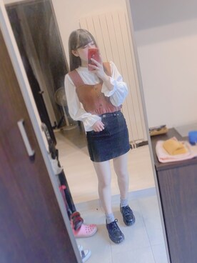 「革靴」｜「アイテム（キャミソール）」を使った、yさん（レディース・156cm）の夏コーディネート