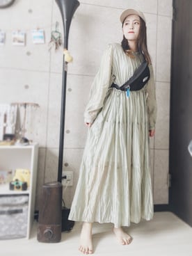 「アイテム（ワンピース/ドレス）」を使った、yさん（レディース・156cm・10代）の夏コーディネート