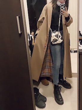 「アイテム（ブーツ）」を使った、yさん（レディース・156cm・10代）の春コーディネート
