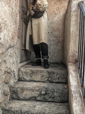 「e.r.g*（イーアールジー）のアイテム（バッグ）」を使った、たなかしほさん（レディース・162cm）の秋コーディネート