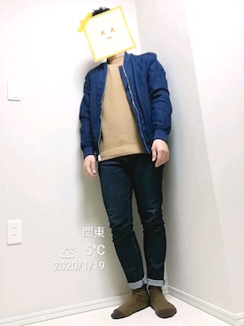 しいたけさん（メンズ・168cm）の冬コーディネート