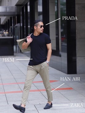 悟空（日本男子平均身長程度）さんの（PRADA | プラダ）を使ったコーディネート