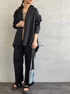 「Ameri（アメリ）のアイテム（パンツ）」を使った、Uさん（レディース・156cm）の春コーディネート