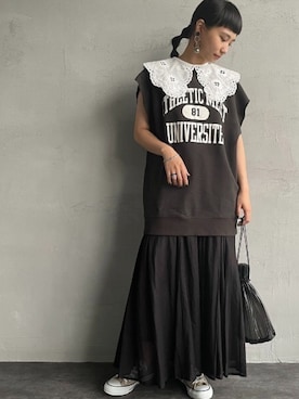 Uさん（レディース・156cm）の夏コーディネート