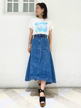 「REDYAZEL（レディアゼル）のアイテム（サンダル）」を使った、mayuko iidaさん（レディース・153cm）の秋コーディネート