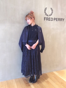 「FRED PERRY（フレッドペリー）のアイテム（ジャケット/アウター）」を使った、AIKO.Iさん（レディース・157cm）の春コーディネート
