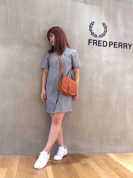 「FRED PERRY（フレッドペリー）のアイテム（シャツワンピース）」を使った、AIKO.Iさん（レディース・157cm）の夏コーディネート