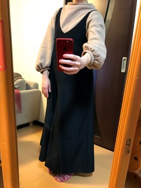 「OZOC（オゾック）のアイテム（つなぎ/オールインワン）」を使った、kohakurinさん（レディース・157cm）の冬コーディネート