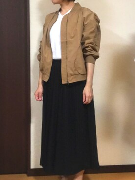 「antiqua（アンティカ）のアイテム（ブルゾン）」を使った、kohakurinさん（レディース・156cm）の春コーディネート