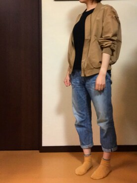 「antiqua（アンティカ）のアイテム（ブルゾン）」を使った、kohakurinさん（レディース・156cm）の春コーディネート