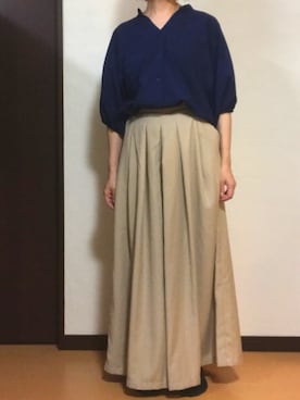 「Johnbull Private labo（ジョンブルプライベートラボ）のアイテム（スラックス）」を使った、kohakurinさん（レディース・156cm）の秋コーディネート