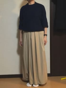 「Johnbull Private labo（ジョンブルプライベートラボ）のアイテム（スラックス）」を使った、kohakurinさん（レディース・156cm）の秋コーディネート