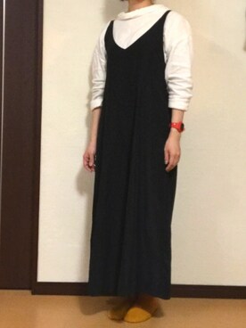 「OZOC（オゾック）のアイテム（つなぎ/オールインワン）」を使った、kohakurinさん（レディース・156cm）の春コーディネート
