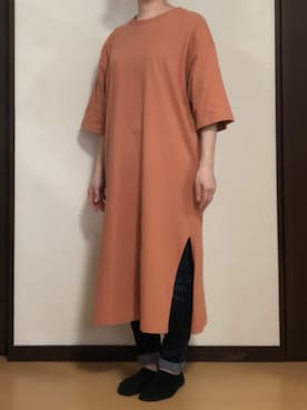 「Samansa Mos2 blue（サマンサモスモスブルー）のアイテム（ワンピース/ドレス、オレンジ系）」を使った、kohakurinさん（レディース・156cm）の春コーディネート