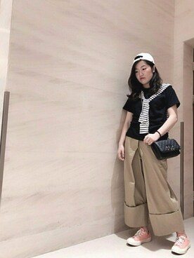 「initial（イニシャル）のアイテム（キャップ）」を使った、Molly4⃣️魔力さん（レディース・167cm）の秋コーディネート
