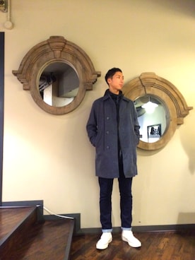 「DIESEL（ディーゼル）のアイテム（ダウンジャケット/コート）」を使った、やまし〜さん（メンズ・185cm）の秋コーディネート