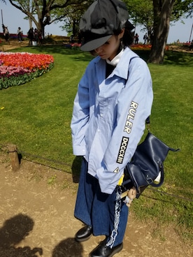 「RULER（ルーラー）のアイテム」を使った、たなちゅんさん（レディース・153cm）の春コーディネート