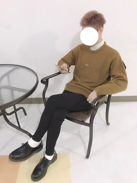 「Dr. Martens（ドクターマーチン）のDr.Martens / ドクターマーチン 1461 3EYE GIBSON SHOE 3ホール ギブソン シューズ ブーツ（ブーツ）」を使った、Raiさん（メンズ・175cm）の春コーディネート