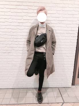 「WEGO（ウィゴー）のアイテム（トレンチコート）」を使った、Raiさん（メンズ・175cm）の春コーディネート