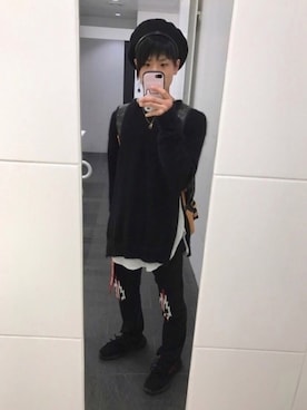 「ベレー帽男子」｜FUJIさん（メンズ・175cm）の秋コーディネート