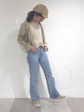 「フープイヤリング」｜「アイテム（その他）」を使った、かとまりさん（レディース・165cm）の冬コーディネート