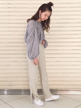 「フープイヤリング」｜「アイテム（その他）」を使った、かとまりさん（レディース・165cm）の冬コーディネート