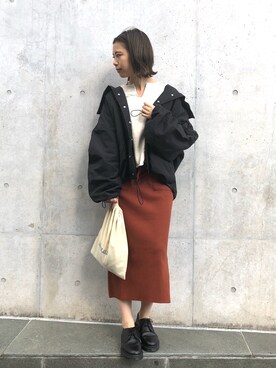 「ストリート服が好き」｜「アイテム（ブルゾン）」を使った、かとまりさん（レディース・165cm）の秋コーディネート