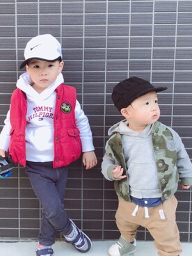 キャップを使った 3歳男の子 の人気ファッションコーディネート Wear