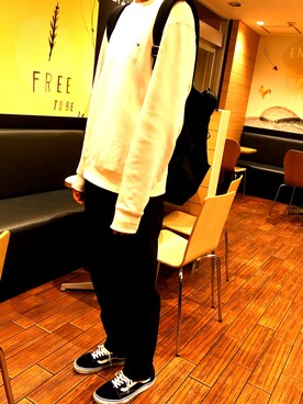 「Right-on（ライトオン）のアイテム（スラックス）」を使った、yamakaiさん（メンズ・183cm）の秋コーディネート