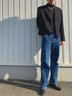 「ADER error（アーダーエラー）のアイテム（パンツ）」を使った、当麻さん（メンズ・177cm）の冬コーディネート