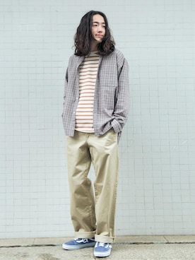 「Dear Buddy（ディアバディ）のアイテム」を使った、Rintaro Noguchiさん（メンズ・175cm）の春コーディネート