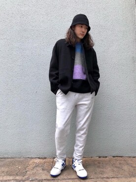 「ROBERT MACKIE（ロバートマッキー）のアイテム」を使った、Rintaro Noguchiさん（メンズ・176cm）の冬コーディネート