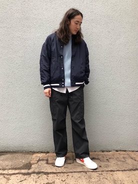 「Champion（チャンピオン）のアイテム（ブルゾン）」を使った、Rintaro Noguchiさん（メンズ・176cm）の冬コーディネート