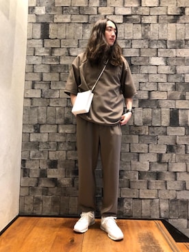 「allery（アレリー）のアイテム（バッグ）」を使った、Rintaro Noguchiさん（メンズ・176cm）の春コーディネート