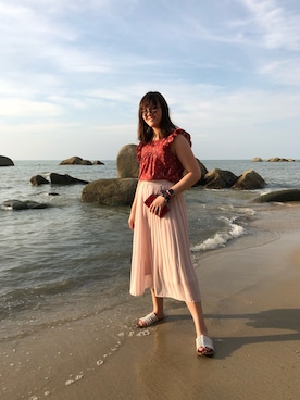「Abercrombie&Fitch（アバークロンビーアンドフィッチ）のアイテム（その他トップス）」を使った、nanaさん（レディース・170cm）の春コーディネート