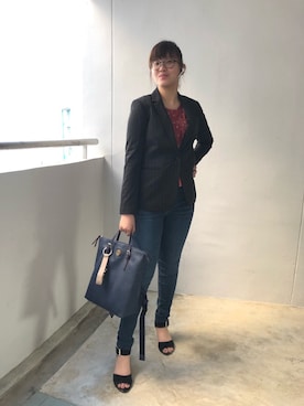 「Abercrombie&Fitch（アバークロンビーアンドフィッチ）のアイテム（その他トップス）」を使った、nanaさん（レディース・170cm）の春コーディネート